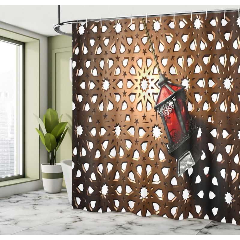 Shower Curtain with Hooks Included, 75"H x 69"W