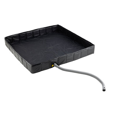 Bac de douche portatif - Base de douche de camping pliable pliable pour l'intérieur ou l'extérieur de 39,5 po x 5,25 po avec drain et pince détachables pour véhicule récréatif, animaux de bain ou camping Essentials par Wakeman