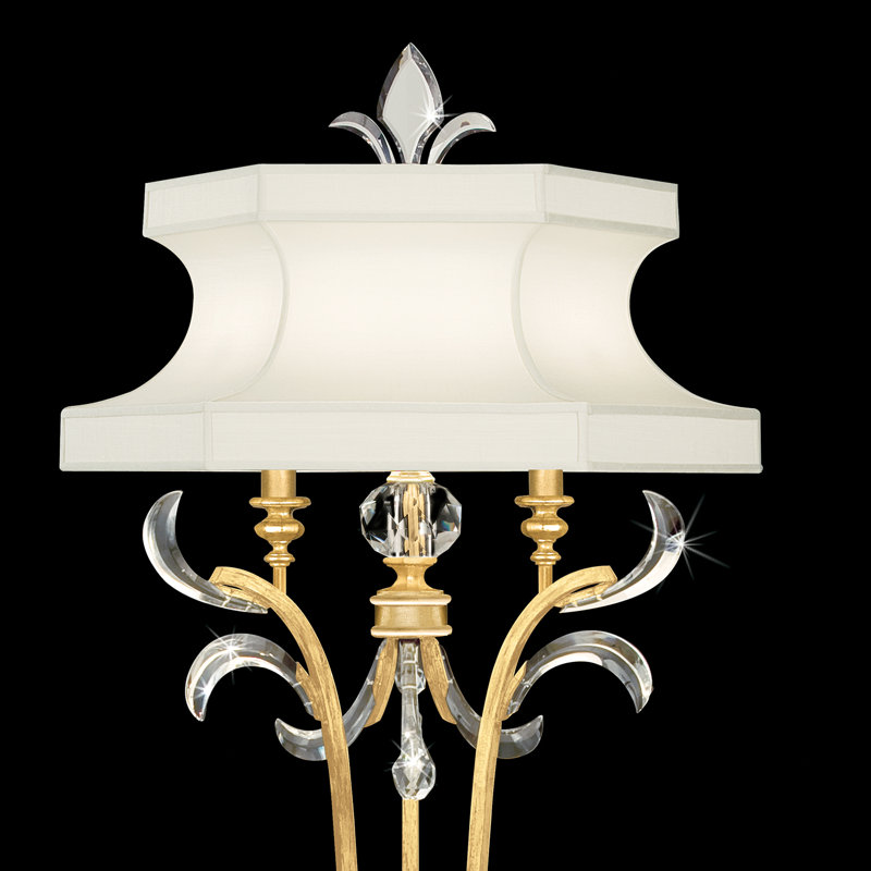 Beveled Arcs Floor Lamp, Gold, No