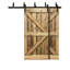 Porte de grange à panneaux et en bois avec quincaillerie d'installation-61825196-61149060-61149054