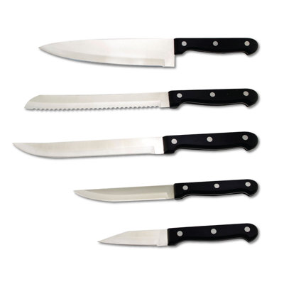 Supreme Housewares 5 Piece Stainless Steel Assorted Knife Set