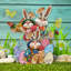 Easter Family Holiday Wooden Garden Sign