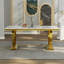 Ensemble de table de salle à manger de luxe avec 4 chaises en velours-180345252