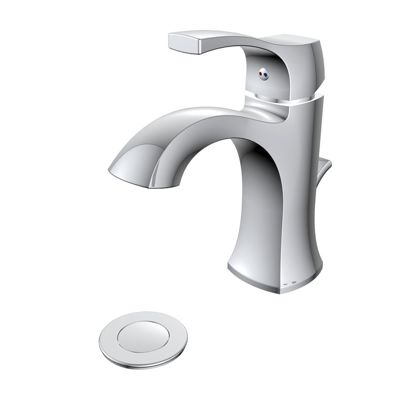 Robinet de salle de bain à un trou avec fabrication en laiton de qualité supérieure, conception sans plomb facile à installer pour lavabo, baignoire, douche