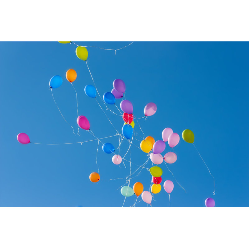 Flying Balloons - Wrapped Canvas Print, 30cm H x 46cm W