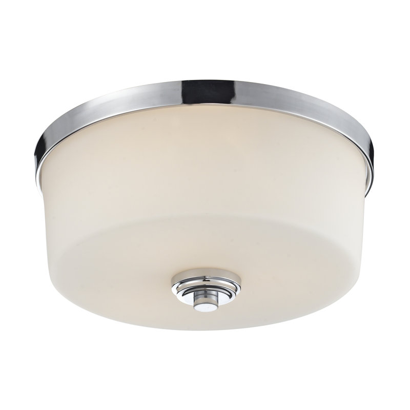 Plafonnier encastré cylindrique à abat-jour à 3 lumières 13,875 po Amijan, Chrome
