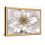 Plantes et fleurs fleur blanche avec des accents dorés sur fond gris-263142652-263142654-263142655