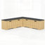 Banc de rangement multifonctionnel en forme de L 3 pièces avec siège rembourré, idéal pour la cuisine, le rangement des jouets et le coin lecture