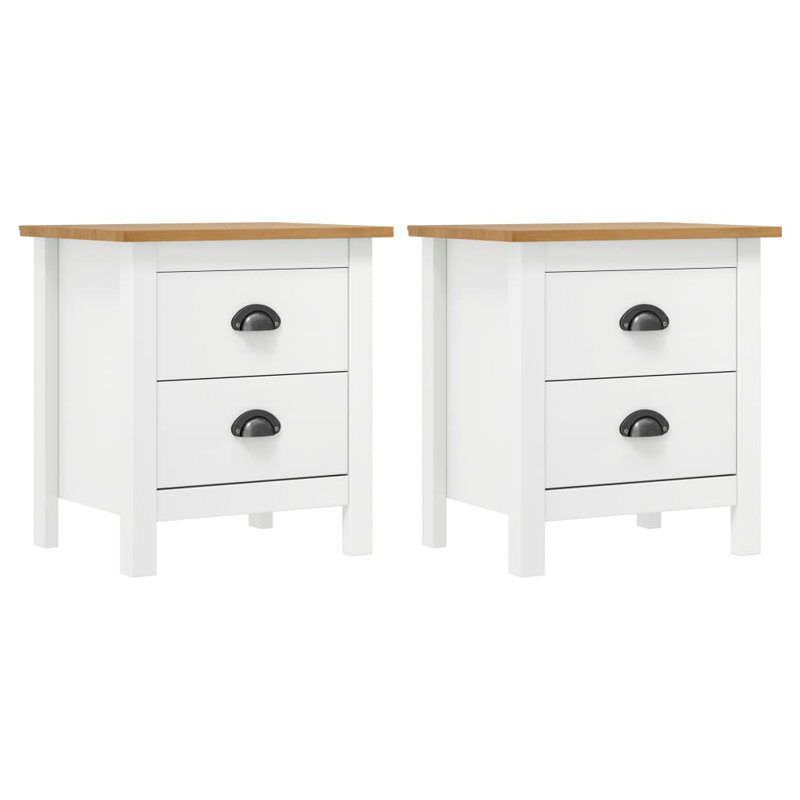 Abdussamad 19.5'' W Solid Wood Nightstand, White