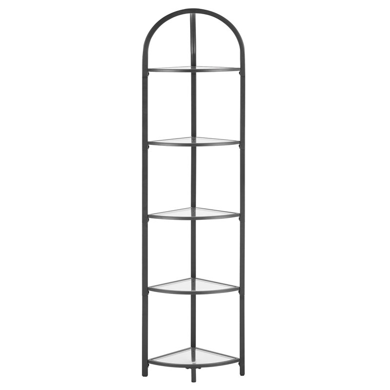 Roddrick 158cm H x 28cm W Metal Corner Bookcase