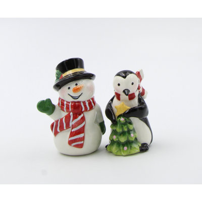 Snowman And Penguin Salt And Pepper