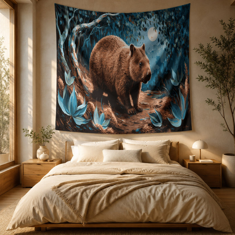 Tapisserie murale «Wildlife Common Wombat», 51 po x 60 po