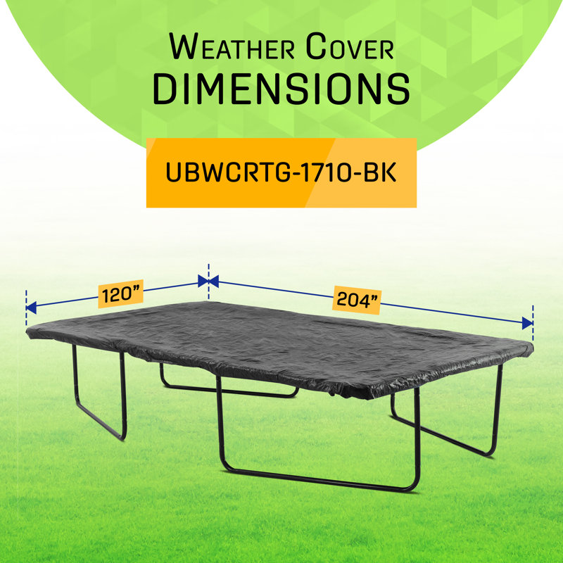 Housse de protection contre les intempéries pour trampoline Machrus, 10 pi x 17 pi