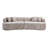 Boneless 114" Modern Curved L-Shaped Modular Chenille Sofa With 4 Pillows-1467635049