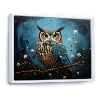 «Owls Of The Silent Forest Nightfall I», reproduction sur toile
