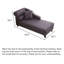 Chaise longue moderne et minimaliste en bois massif et tissu givré pour chambre et salon-2111834676