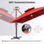13' X 10' Patio Lighted Cantilever Umbrella, Base Included-1043280583