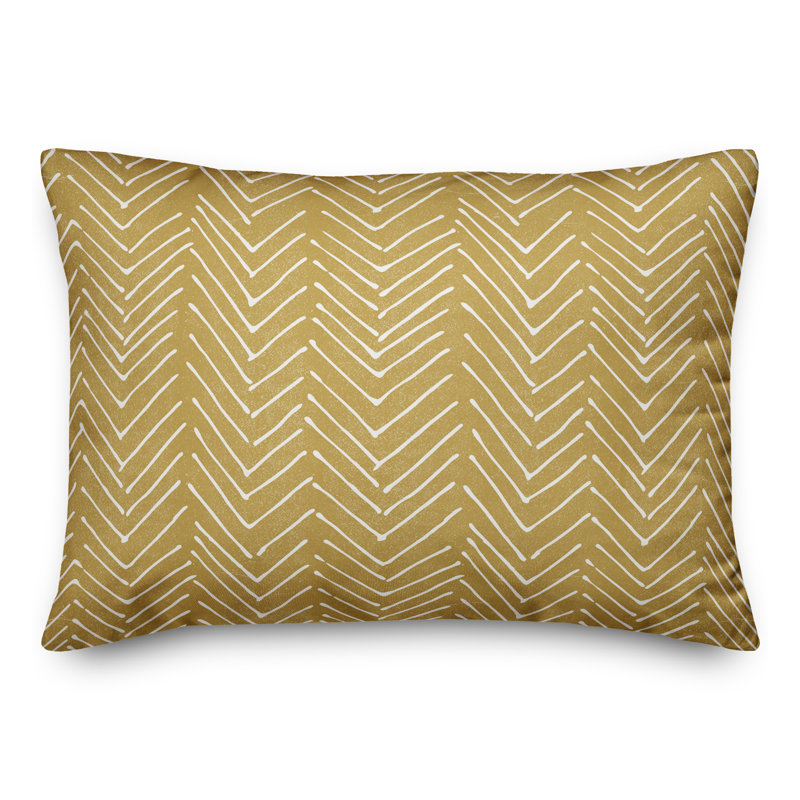 Housse de coussin rectangulaire d'extérieur  Scribble 16, Jaune