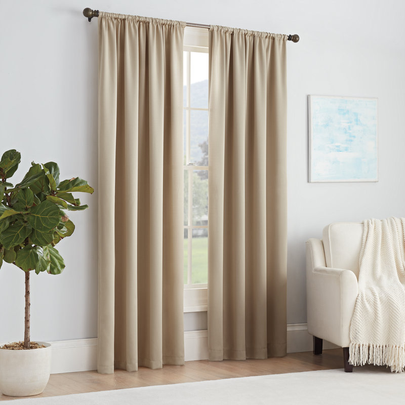 Rideau obscurcissant avec passe-tringle Eclipse Thermapanel, L 54 po x L 63 po, Taupe