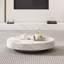 Table basse ovale de luxe crème légère