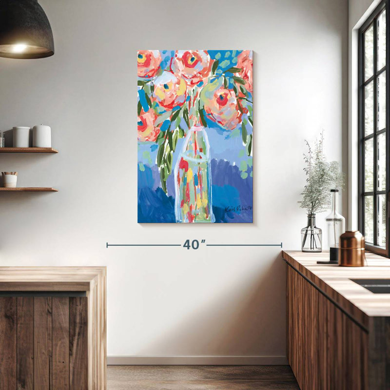 Avery Watermelon Blooms, 39" H x 26" W
