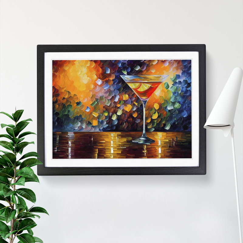 Cocktail Painting Vol.1 Abstract - Framed Print, Black, 46cm H x 64cm W x 2cm D