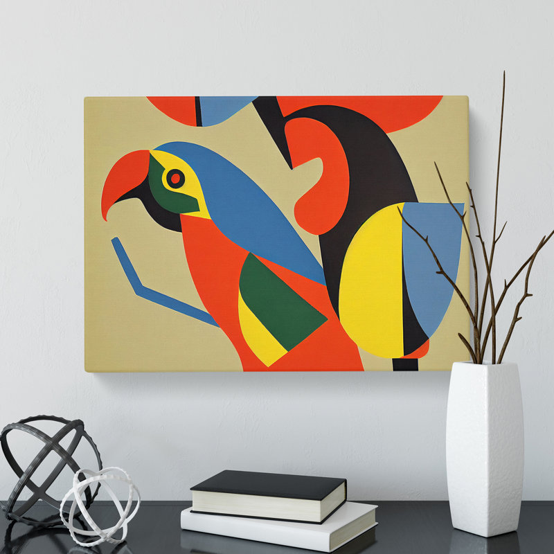Parrot Abstract Vol.3 - Wrapped Canvas, 35cm H x 50cm W x 3cm D