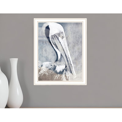 PELICAN, reproduction d'art encadrée blanche