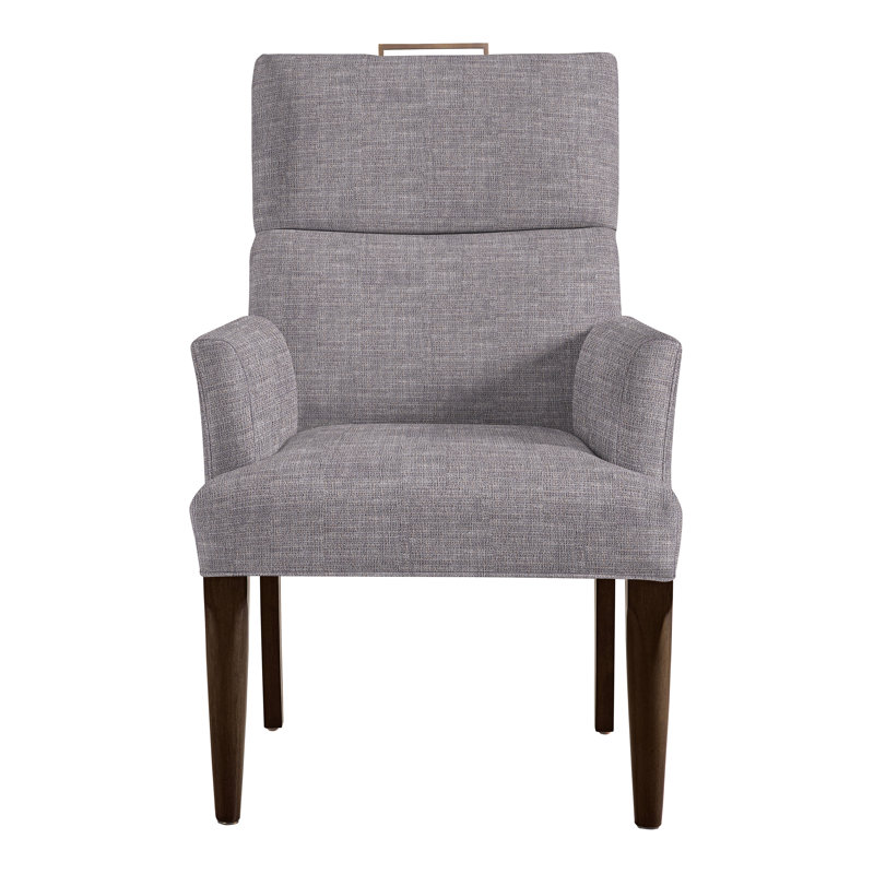 Thom Filicia Home Fabric Tight Back Arm Chair, Dove Gray, Nomad Slate Crypton® Chenille