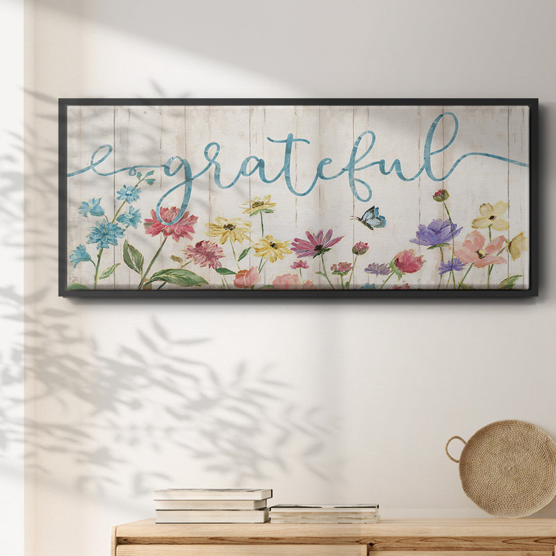 Grateful Wildflowers - Toile encadrée, H 8 po x l 20 po