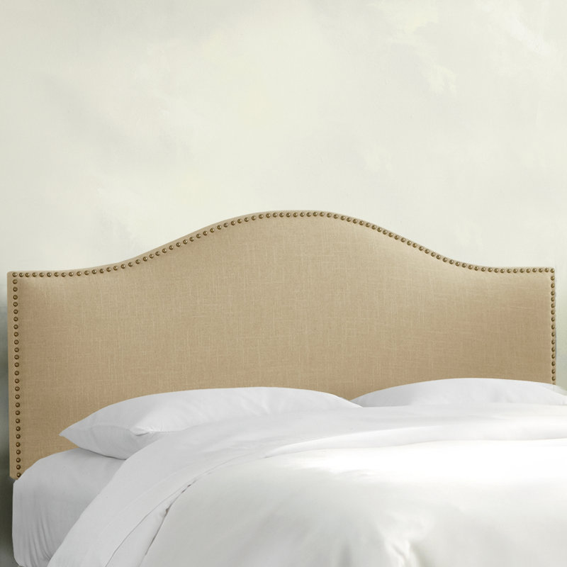 Regil Upholstered Headboard, Twin, Classic Sandstone Linen