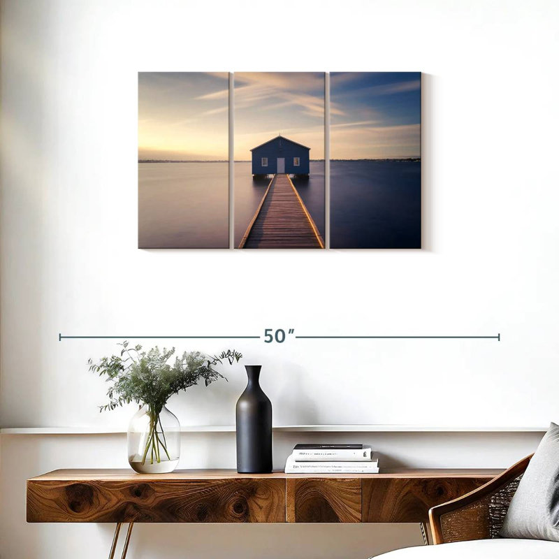 Aletra Perth Blue Nautical House, 20" H x 33" W