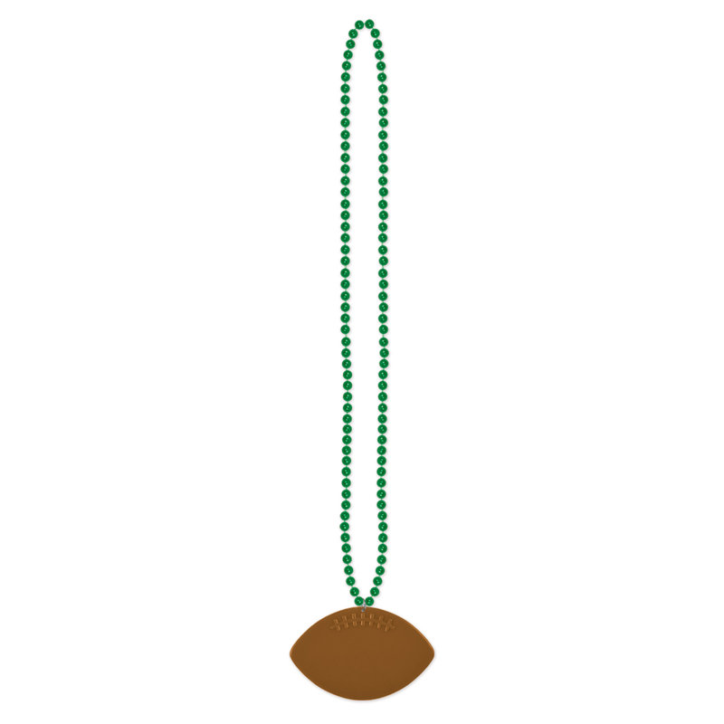 Perles avec médaillon de football