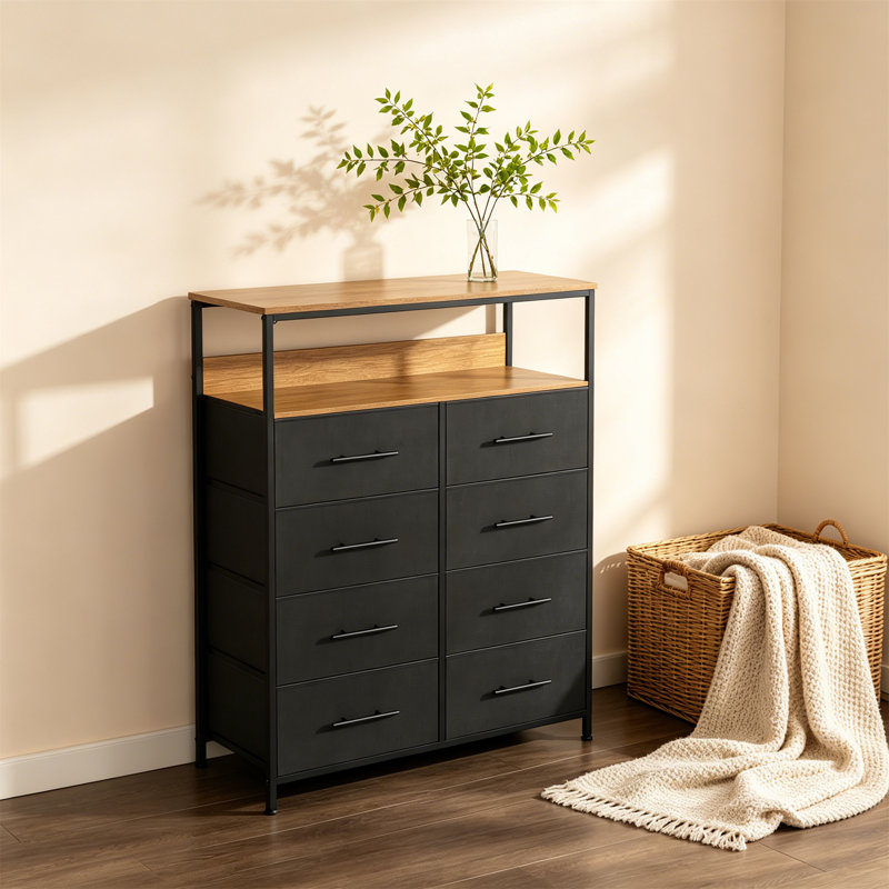 Metal Rectangle Accent Cabinet, Black