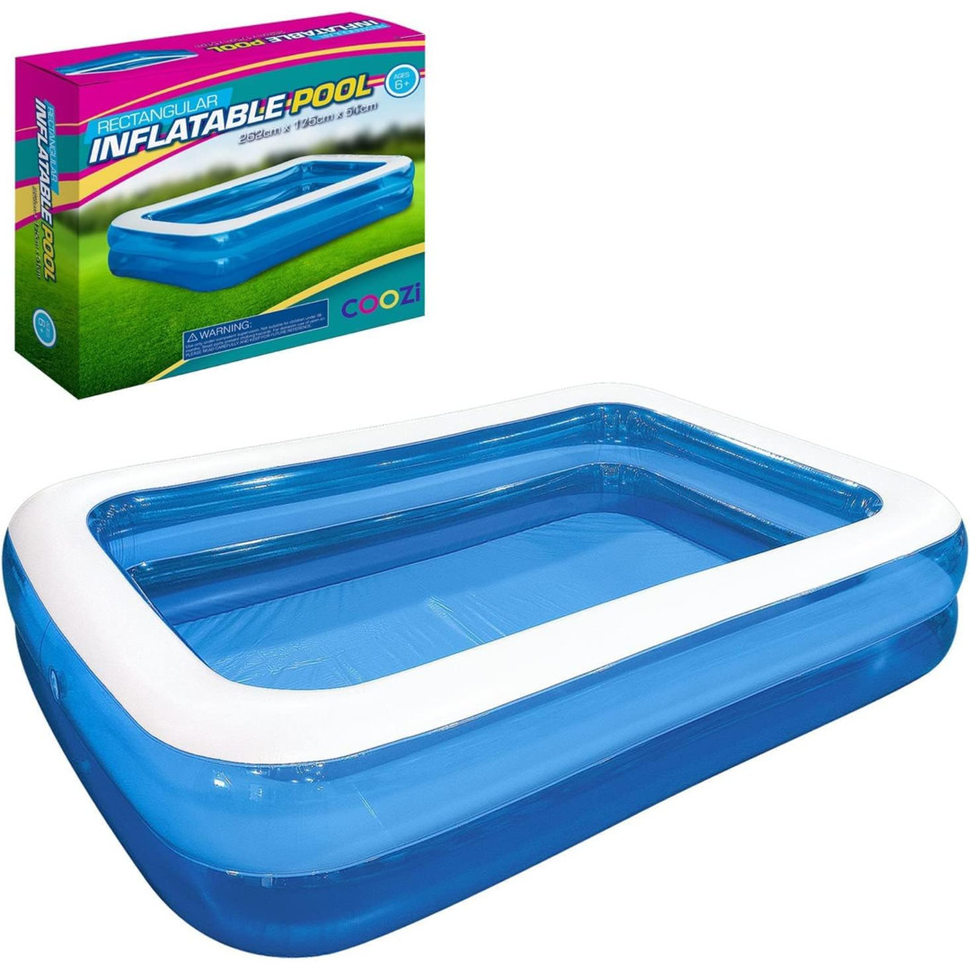 Polyvinyl Chloride (PVC) Rectangle Inflatable Pool 51cm H x W x 262cm L