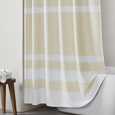 Spa Waffle Shower Curtain with 3M Treatment