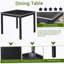 Ensemble de table de salle à manger en bois 5 pièces, ensemble de table de cuisine avec table carrée, table de salle à manger en bois-803514731