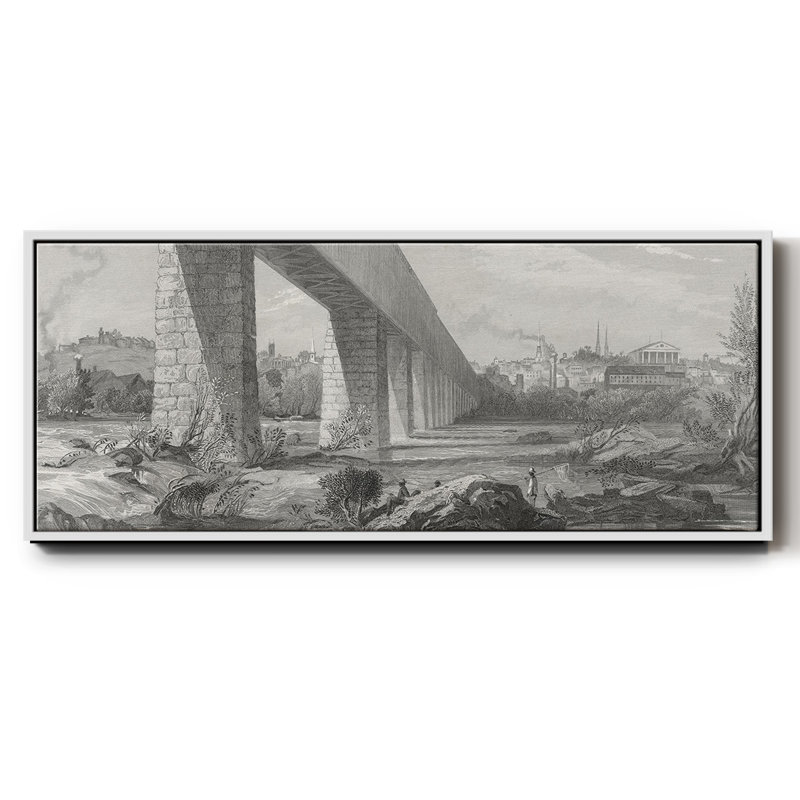 Richmond from the James - toile encadrée, H 8 po x l 20 po