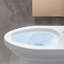 Toilette ronde blanche une pièce - chasse latérale, siège à fermeture douce, installation facile