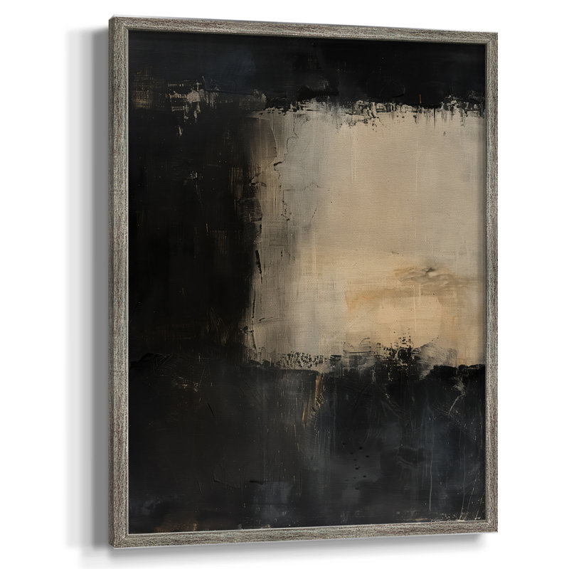 Reproduction encadrée ABSTRACT de la série CCCCL III - bois massif, H 15 po x l 12 po