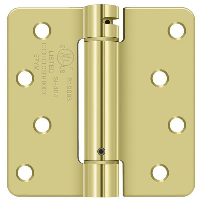 4" H x 4" W Steel Single Spring Door Hinge Deltana 