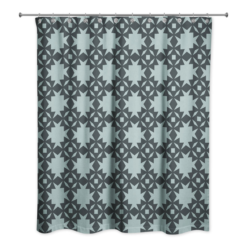Rideau de douche simple Thorin, Bleu