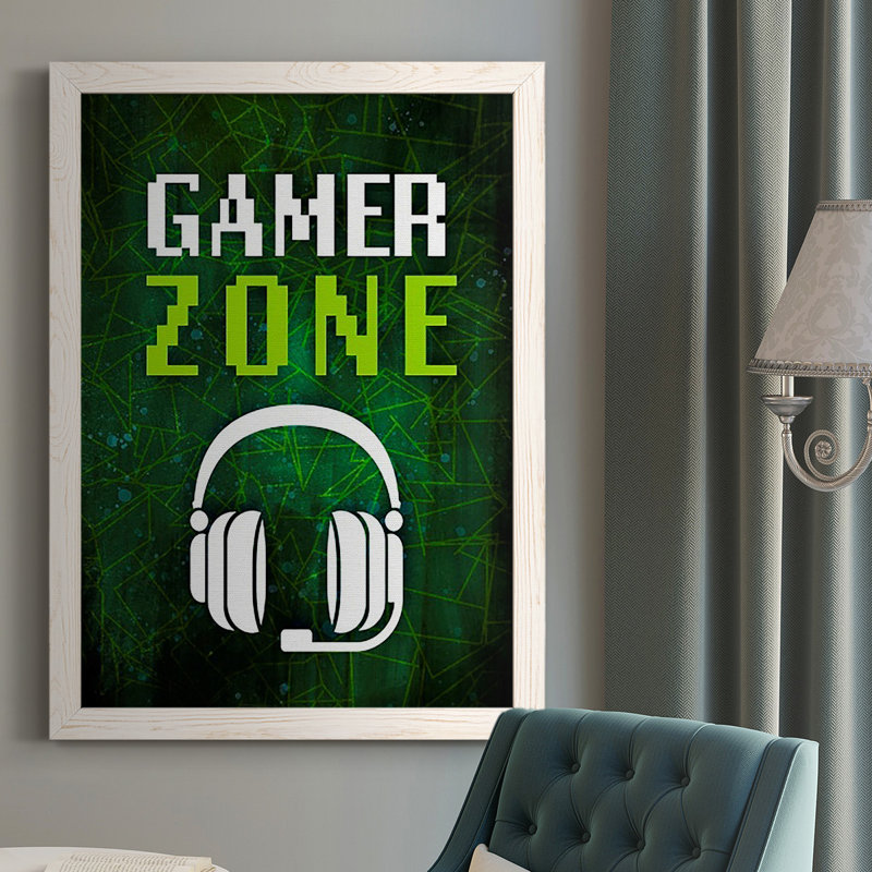 It's Game On IV " It's Game On IV ", White Framed, 37.5" H x 27.5" W x 1" D