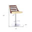 Chaise de bar réglable en similicuir et fer de 43 po-2035010278