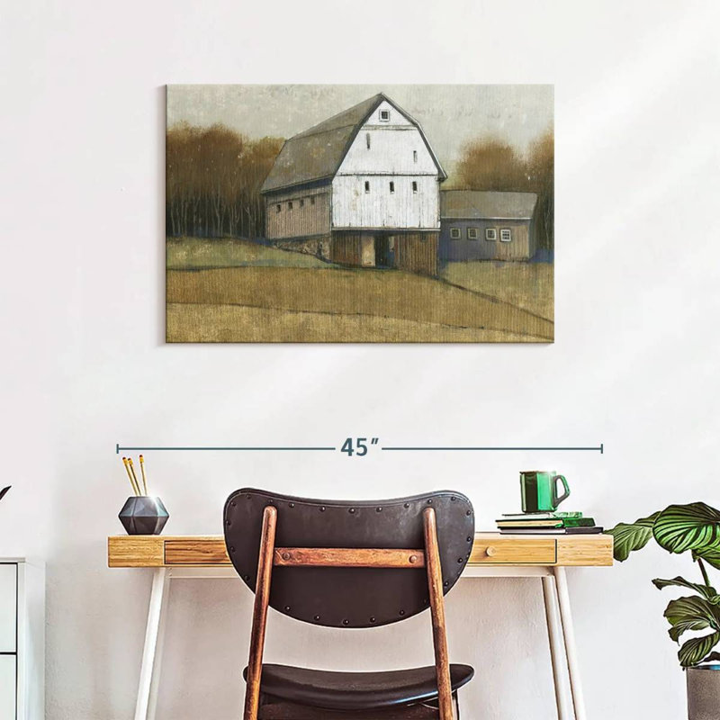 Lilie White Barn View I, 24" H x 36" W