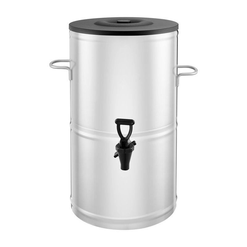 Distributeur de boissons en acier inoxydable de qualité commerciale 4 gallons avec robinet anti-goutte pour thé glacé, jus et café