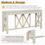 Console en placage d'acacia 60 po avec 4 tiroirs spacieux-376516550