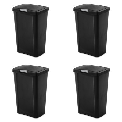 Sterilite 13 Gallon TouchTop Wastebasket with Lid That Opens with Touch, Conceals Trash in Kitchen