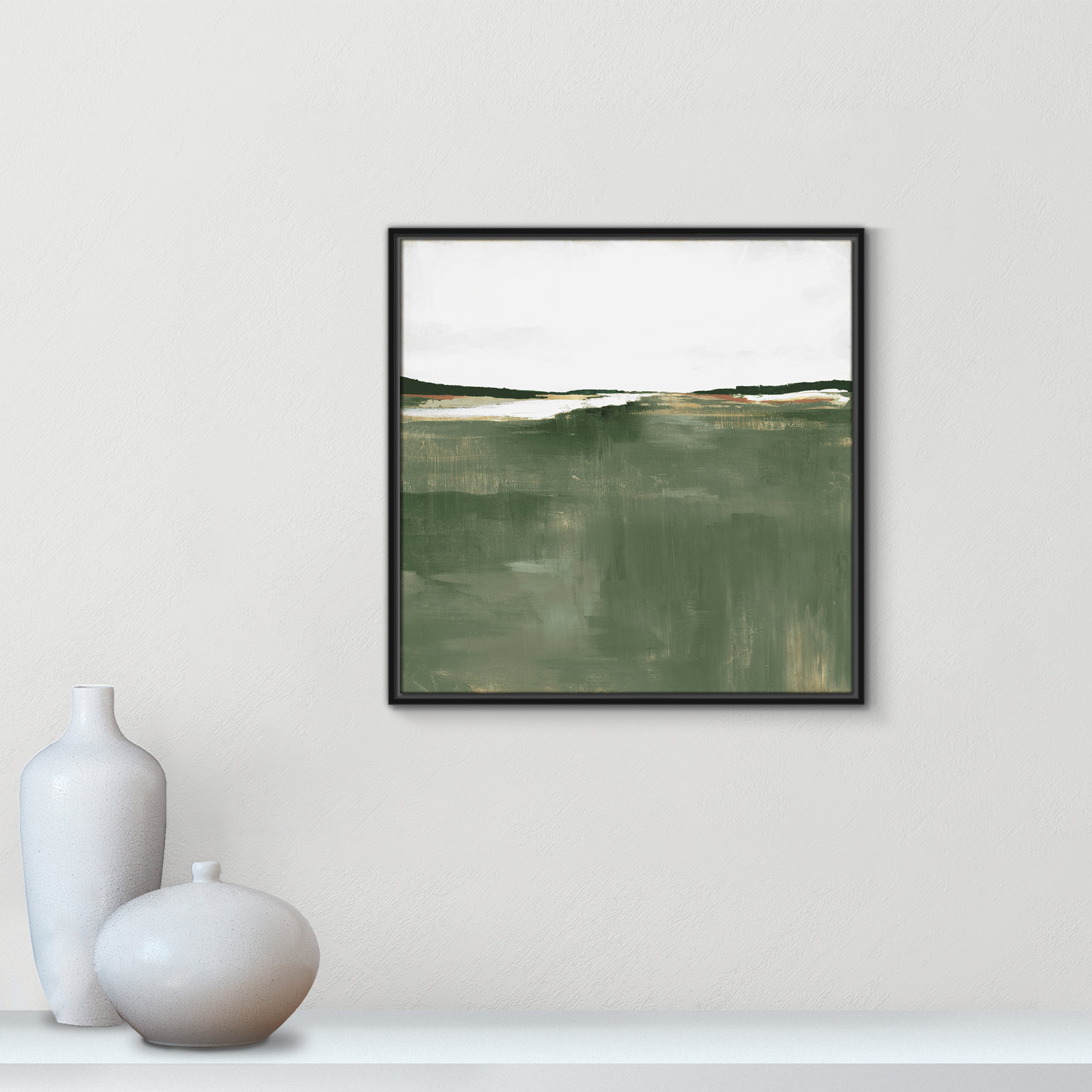 Dauntsey "Green Sea" Print by Isabelle Z, 25.5" H x 25.5" W, Black