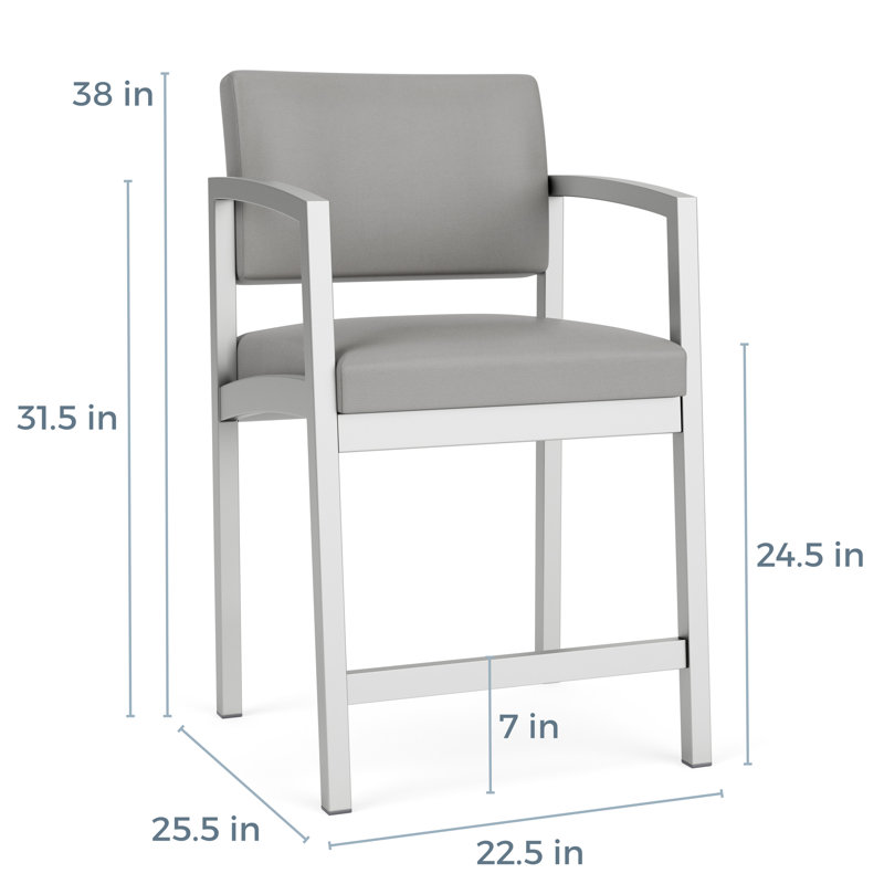 Structure en métal Lenox, Argent, Chambray gris / Patriot Plus Blue Ridge